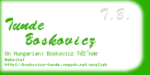 tunde boskovicz business card